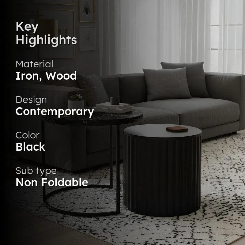 Elvora Center Table (Black) - Set Of Two media 2