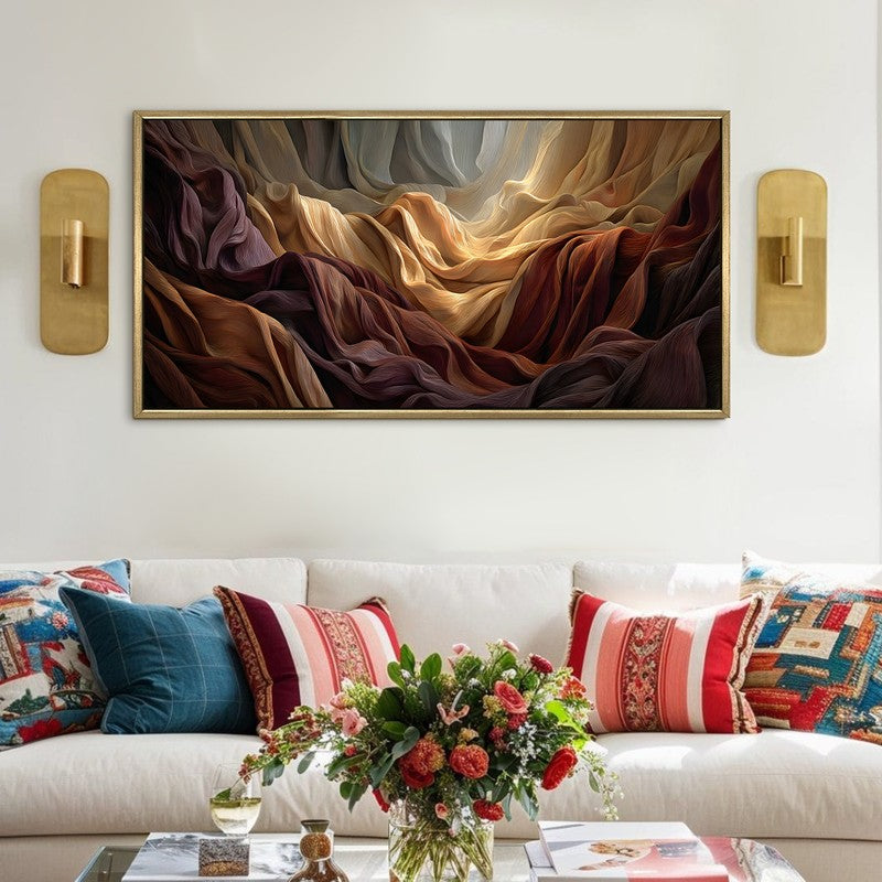 Golden Pulse Canvas Wall Art