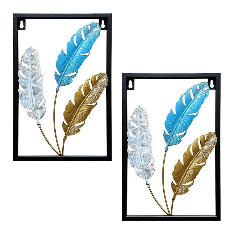 Sculpted Plumes Metal Wall Accent - Set Of Two media 4