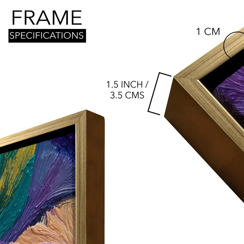 Royal Bloom Canvas Wall Painting With Frame media 8