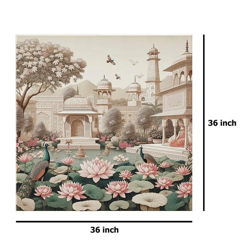 Indian Garden Grace Wall Painting media 7