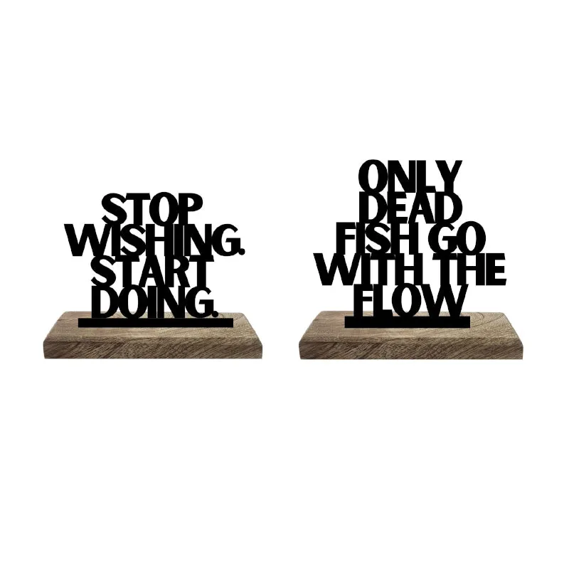 Do Don't Flow Typography Showpiece - Set Of Two media 6