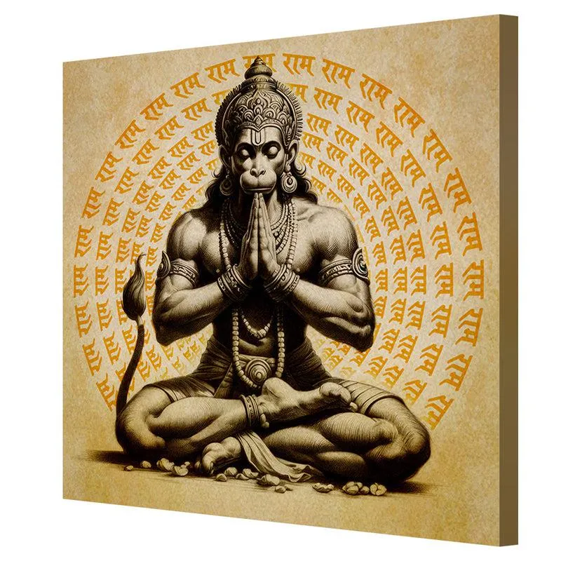 Prana Dhyan Hanuman Wall Painting media 5
