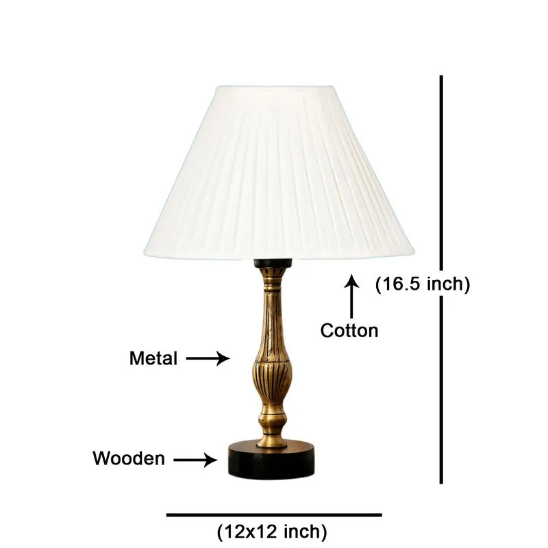 Aurelo Ziro Wooden Table Lamp - OffWhite media 8