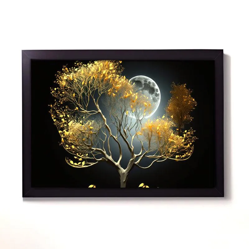 Luna Golden Radiance Wall Painting media 3