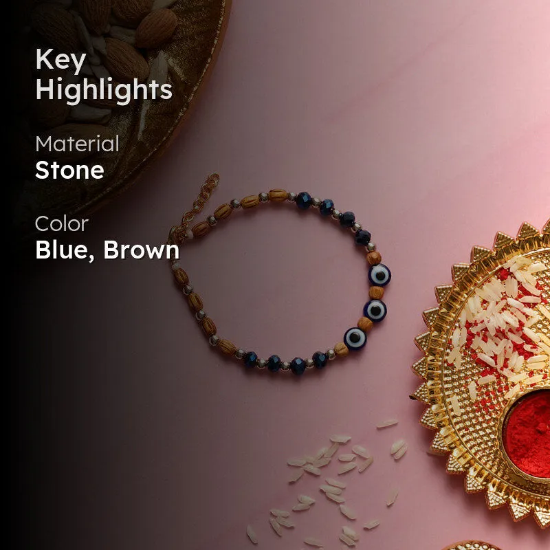 Evil Eye Rakhi with Roli Chawal - Two Piece Set media 2