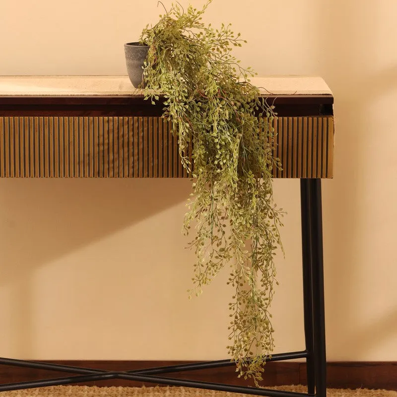 Artificial Bush Hanging Plant With Black Plastic Pot - 3.2 FT media 3
