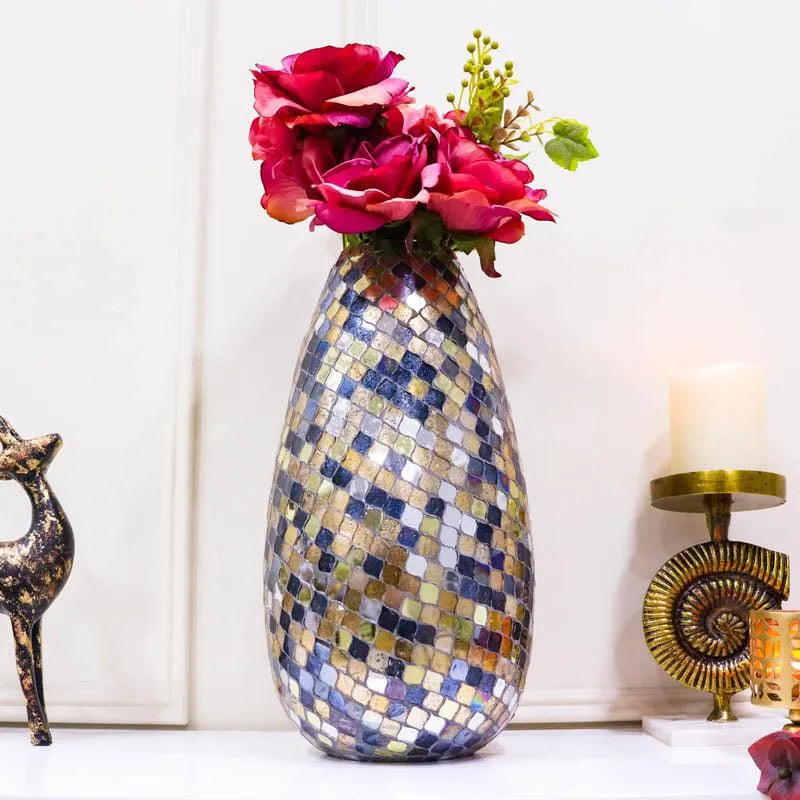 Arminta Multicolored Mosaic Vase media 4