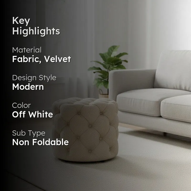 Elvixa Seatix Ottoman - Off White media 2