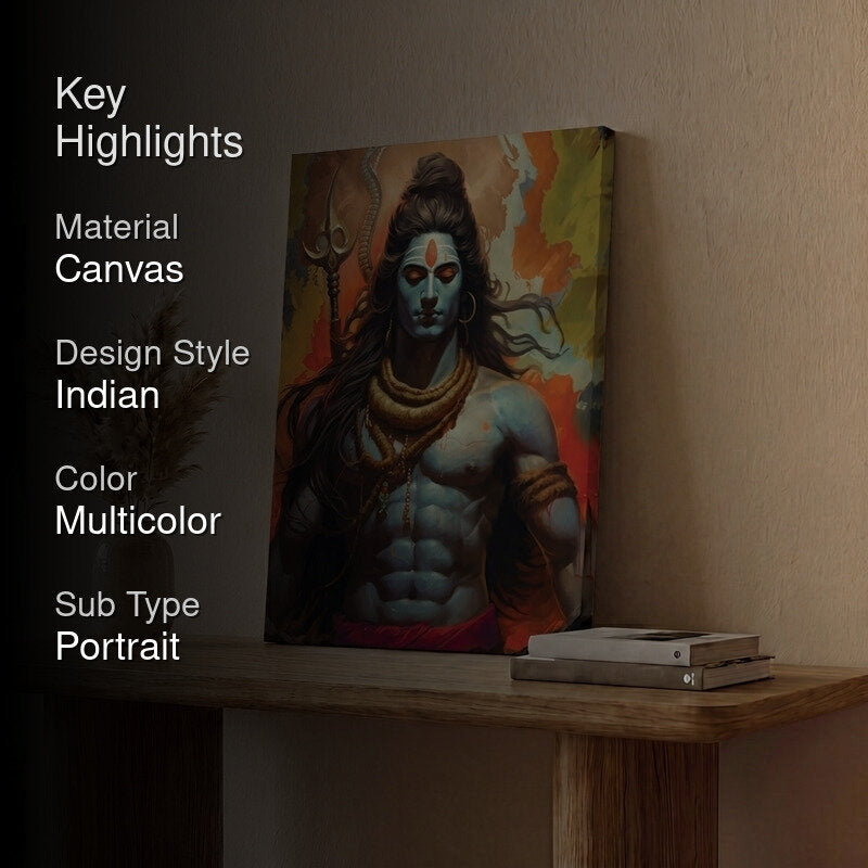 Shiva Meditate Canvas Wall Painting media 2
