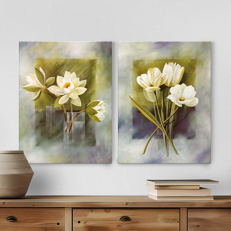 Misty Florals Wall Art - Set Of Two