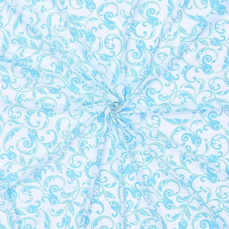Monte Carlo Amrit Paisley Cotton Bedsheet (Blue) - 104 TC media 9