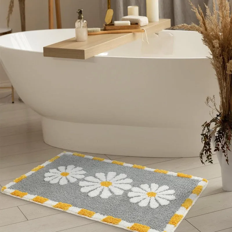 Pewter Blossom Meadow Calm Bathmat media 3