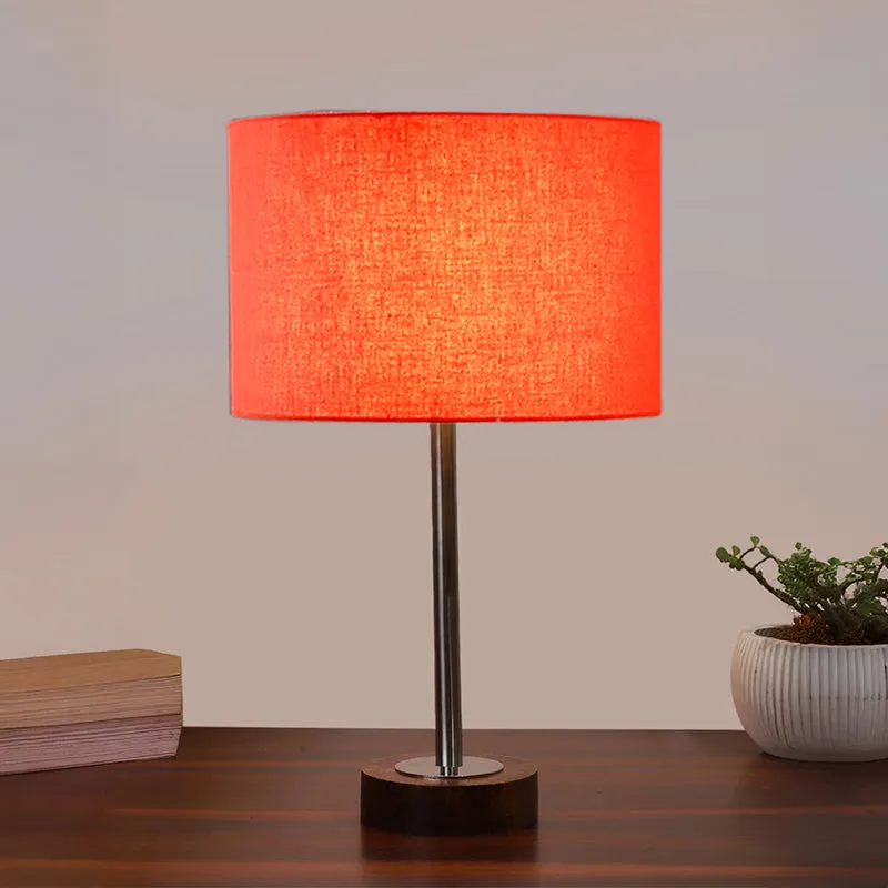 Cotin I Rodin Wooden Table Lamp - Orange,Silver,Brown media 2