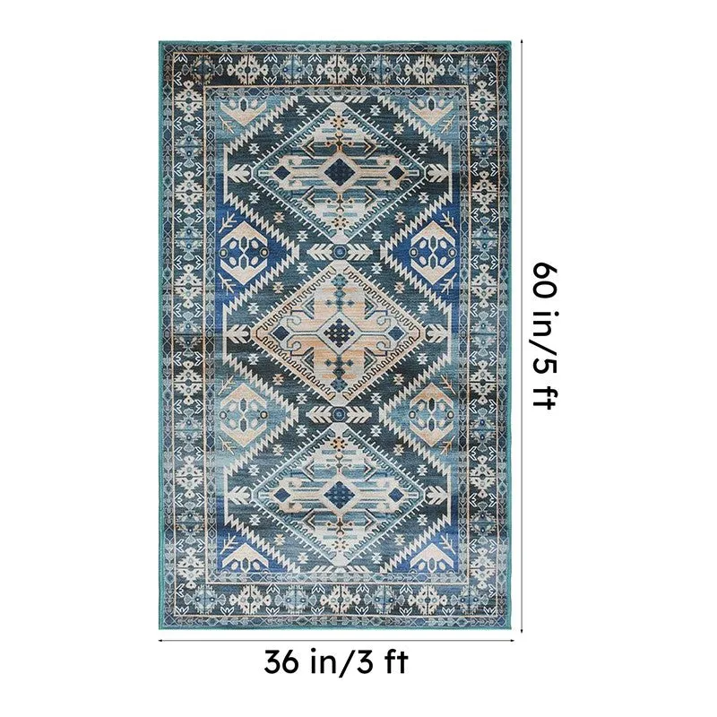 Viana Velvet Rectangle Anti-Skid Carpet media 8