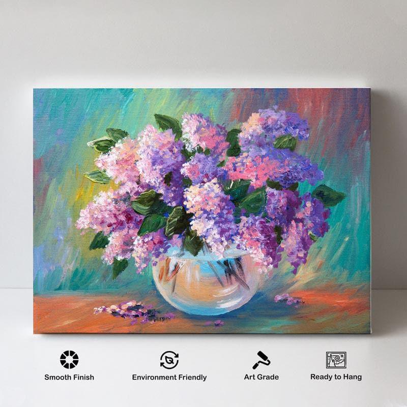 Spring Lilac In A Vase Canvas Wall Painting - Gallery Wrap media 4