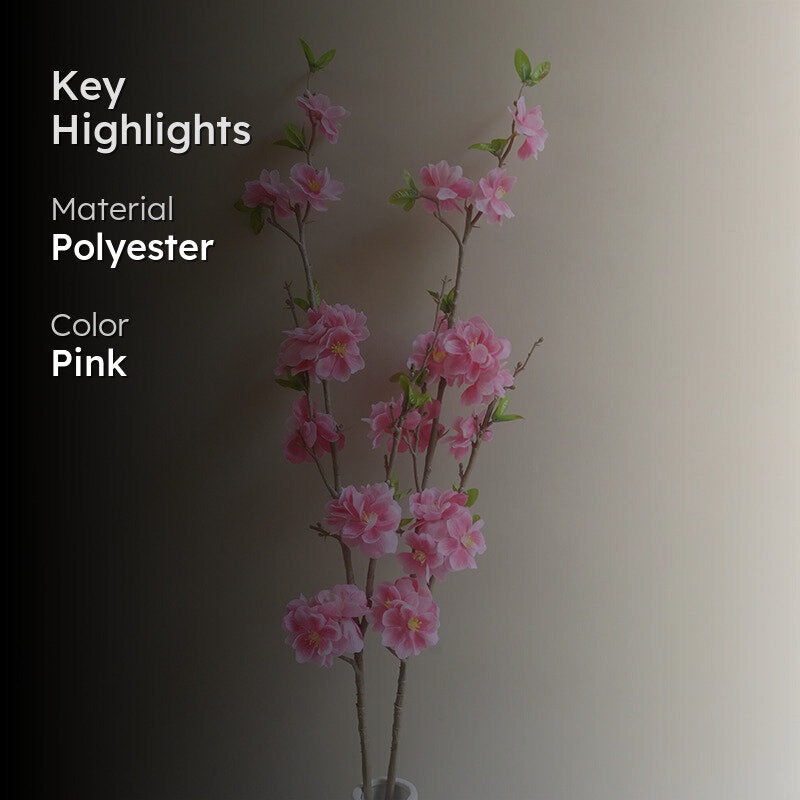Lunis Artificial Flower Stick (Light Pink) - Set Of Two media 2