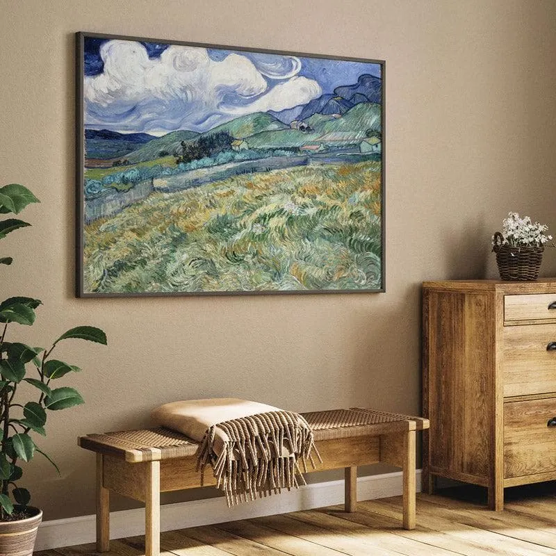 Landscape from Saint Remy By Vincent Van Gogh - Black Frame media 5