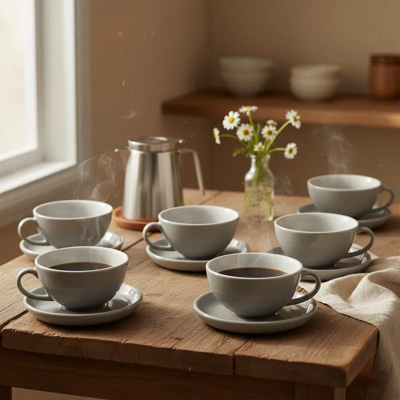 Brew Cup & Saucer - Twelve Piece Set (180 ML) media 1
