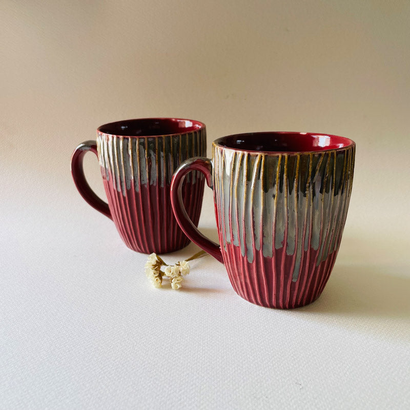 Lira Ceramic Coffee Mug (300 mL Each) - Set of Two