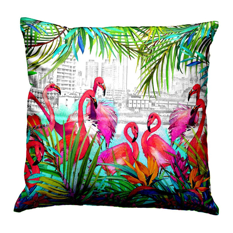 Flamingo City Printed Cushion Cover Set - Set Of Three media 4