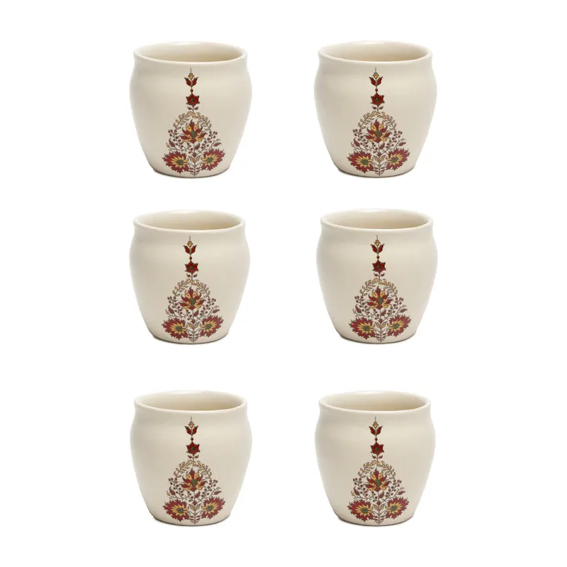 Gardenia Handcrafted Ceramic Kulhad (220 mL) - Set Of Six media 3