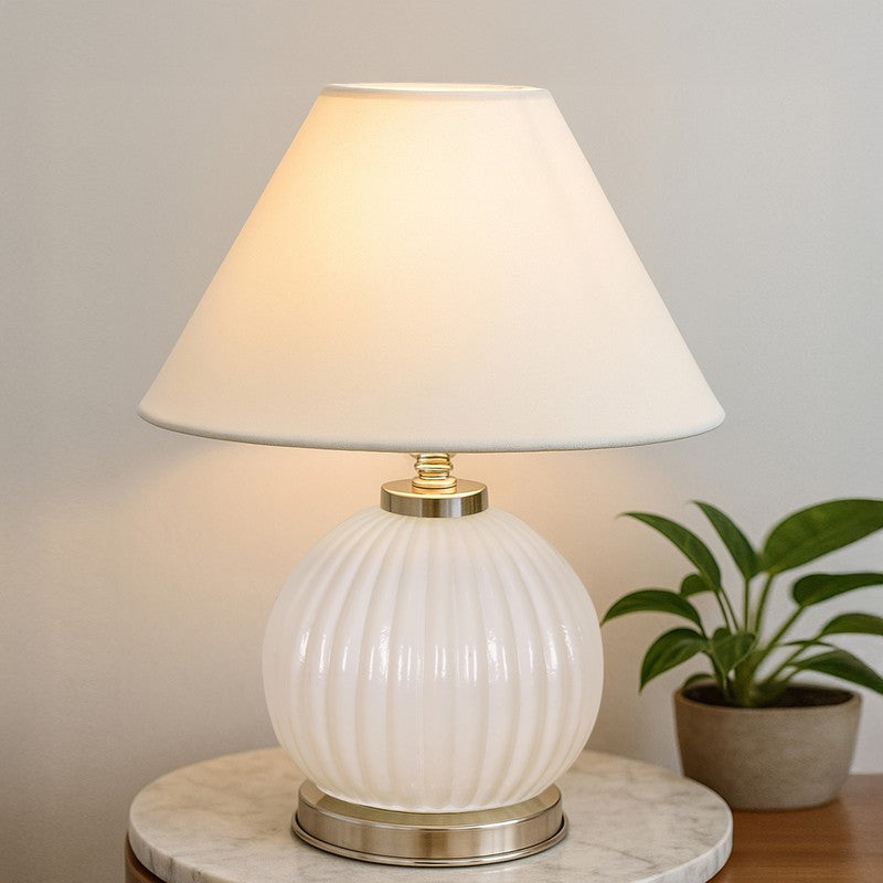Glacera Glow Glass Table Lamp - White