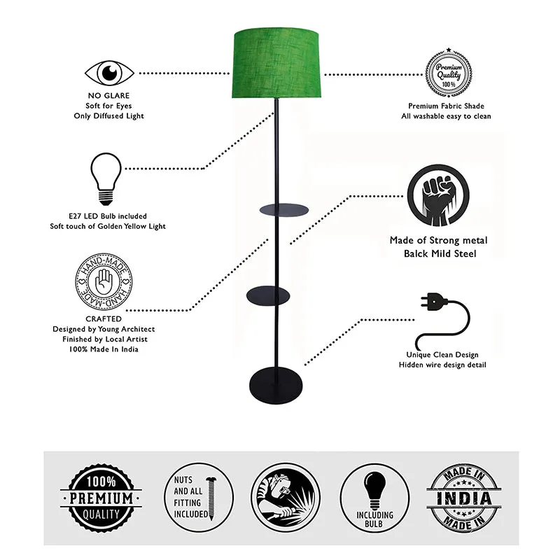Elfin Floor Lamp With Shelf - Green media 5