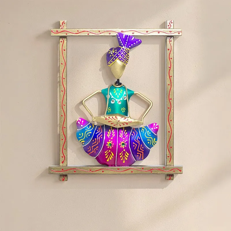 Folk Iron Wall Accent - Green,Pink media 5