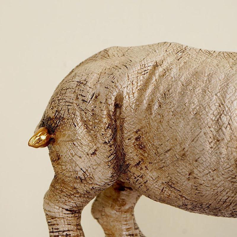 Albino Rhino Resin Showpiece media 4
