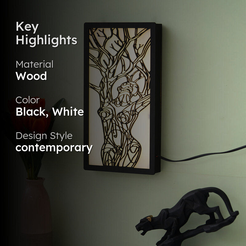 Branched Out LED Wooden Wall Lamp media 2