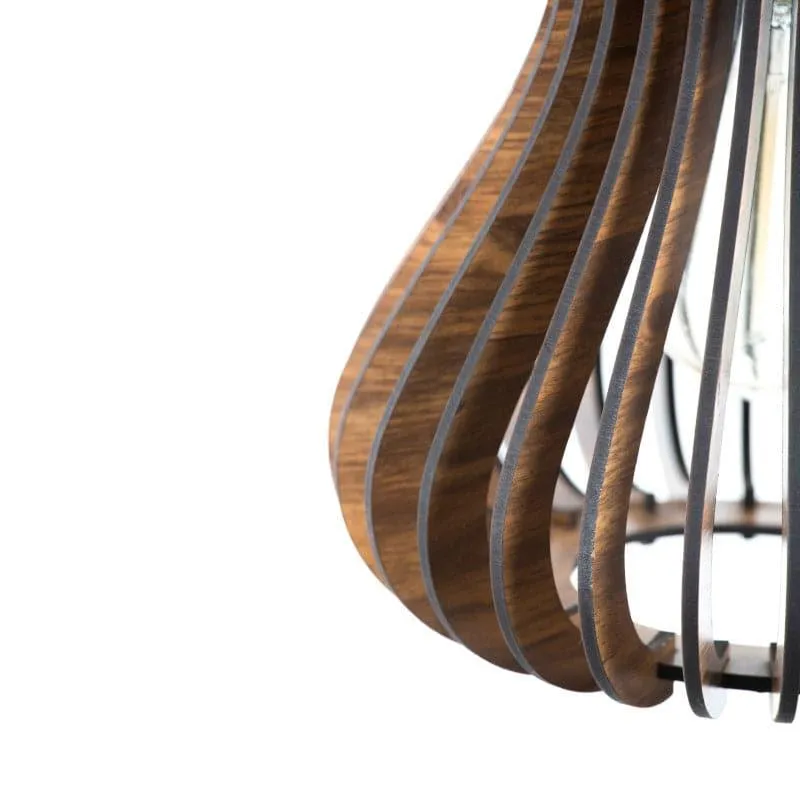 Curvy Cool Wooden Ceiling Lamp media 6