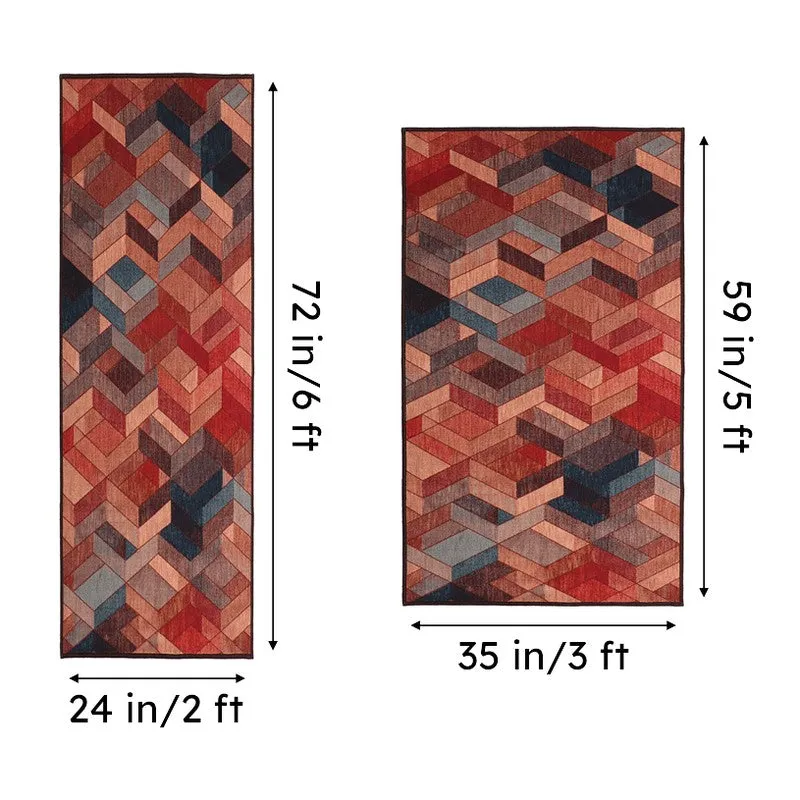 Colorful Geometrica Anti-Skid Carpet media 7