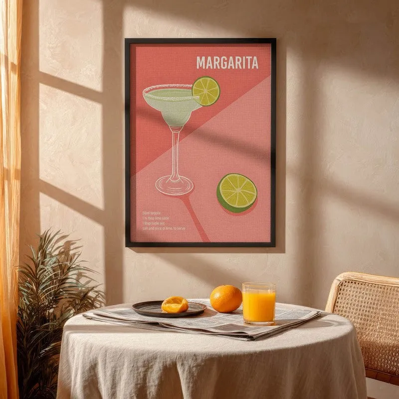 PinkMargerita Archival Canvas Wall Art - Black media 4