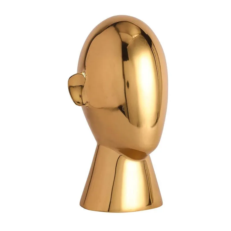 Faceless Head Showpiece - Gold media 5