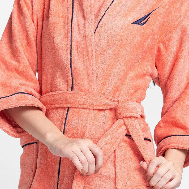 Nautica Cashmere Dreams Cotton Bath Robe - Coral media 6