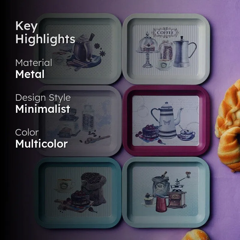 Tea Time Tray - Set Of Six media 2