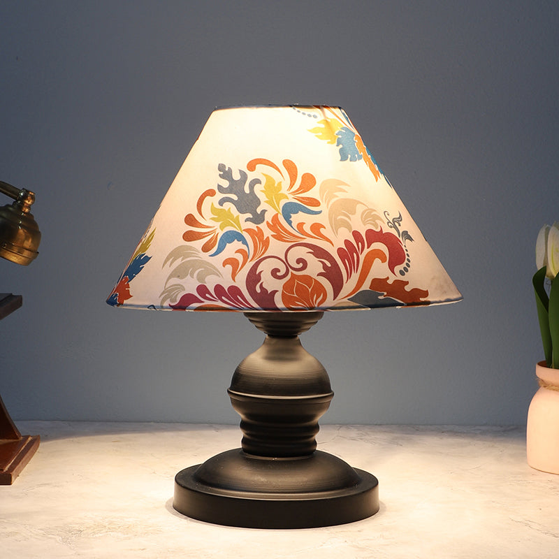 Nordlys Prima Printed Mango Wood Table Lamp - Multicolor