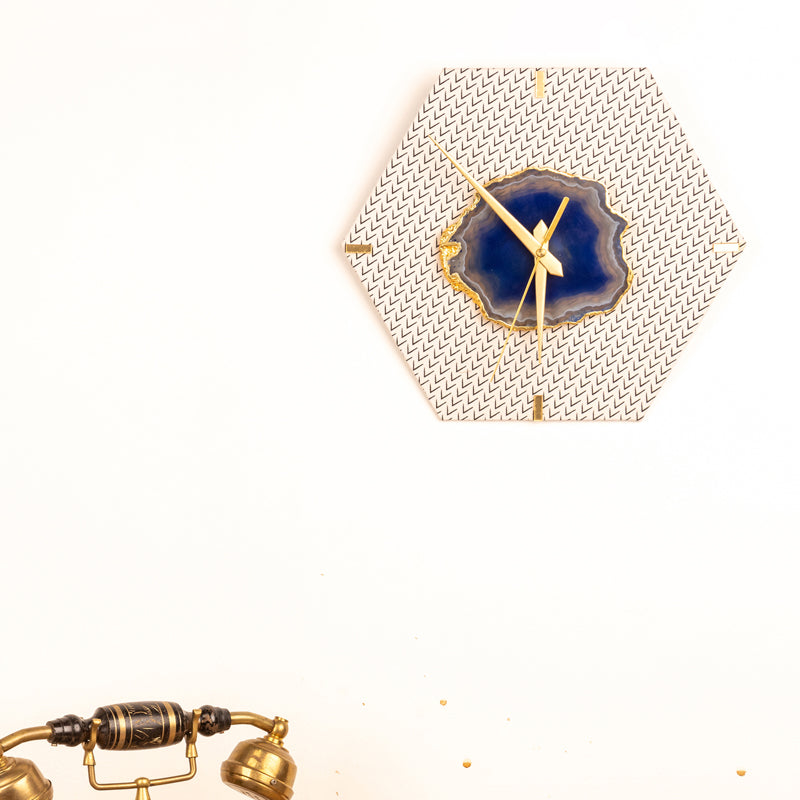 Vertix MDF Wall Clock - Hexagon media 3
