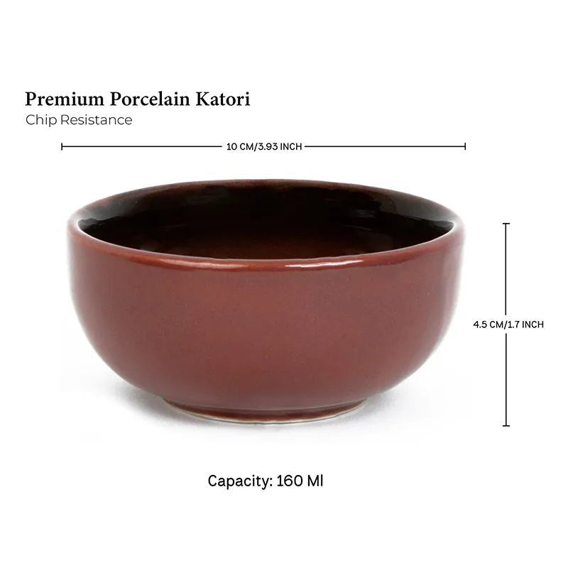 Caspian Porcelain Dinner Set (Brown/160 mL) - 18 Piece Set media 7
