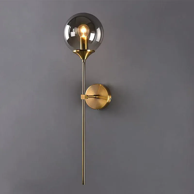 Elegant Orb Metal & Glass Wall Lamp media 5