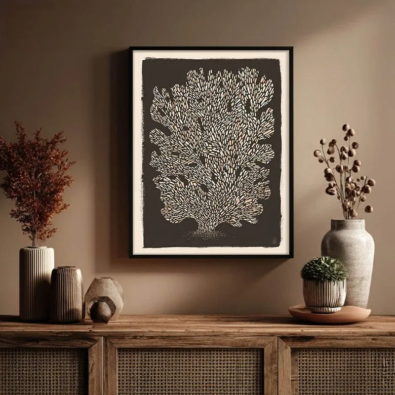 Tree of Life Illustration Canvas Wall Painting With Black Frame media 3