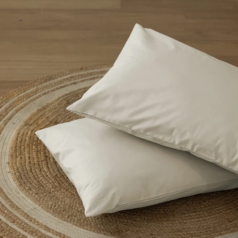 Maison Solid Cotton Bedsheet (Beige) - 700 TC media 9