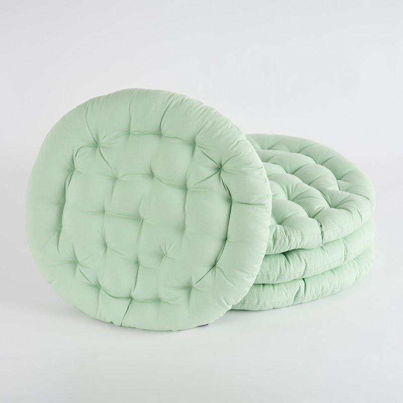 Fluffpod Solid Cotton Floor Cushion (Green) - Set Of Four media 2