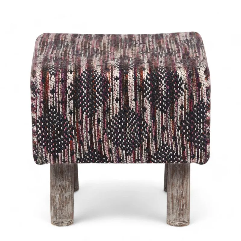 Wrixon Acacia Wooden Ottomans (Multicolor) - Set Of Two media 3