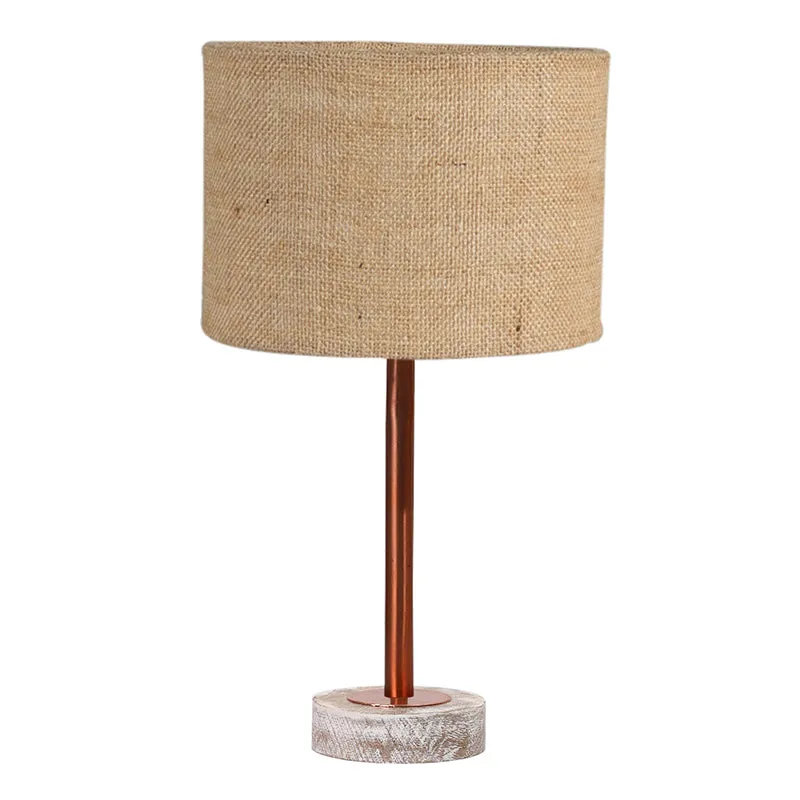 Sienna I Rodin Wooden Table Lamp - Beige,Copper,White media 4