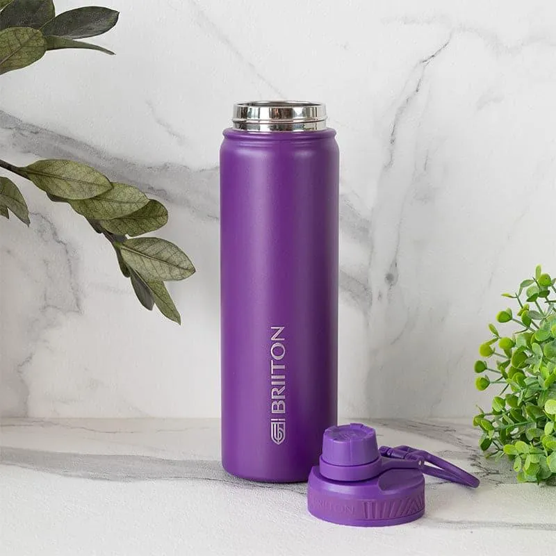 Quench Chic Hot & Cold Thermos Water Bottle (Purple) - 750 mL media 3