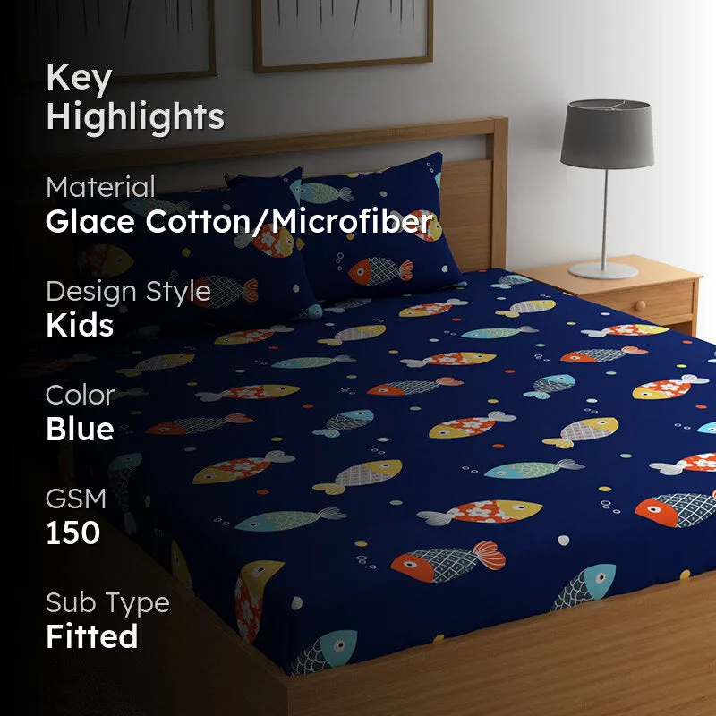 Fish Pals II Fitted Microfiber Microfiber Bedsheet - 150 GSM media 2