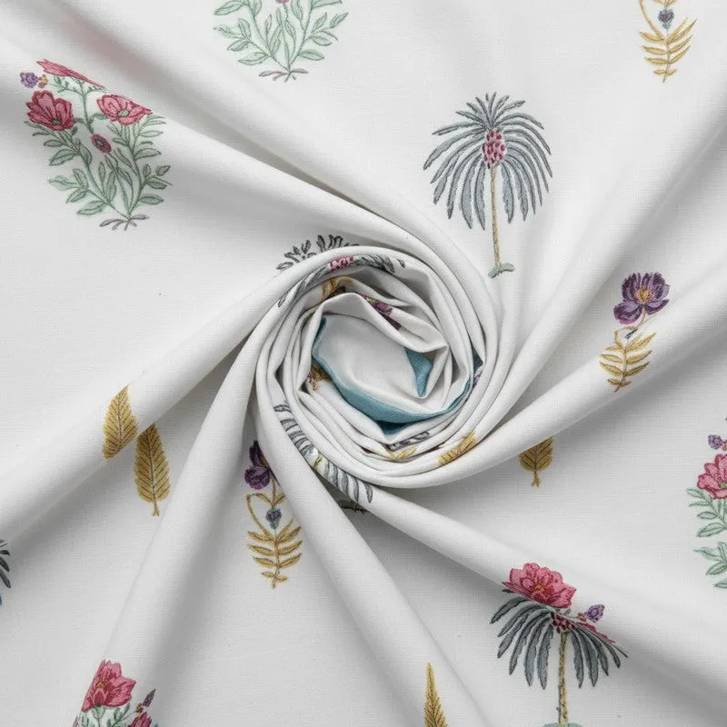 Gulshan Cotton Bedsheet (White, Blue) - 180 TC media 5
