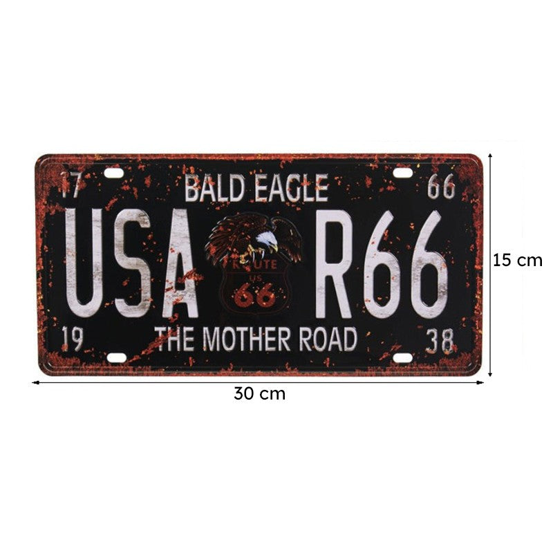 Bald Eagle Number Plate Metal Wall Accent media 6
